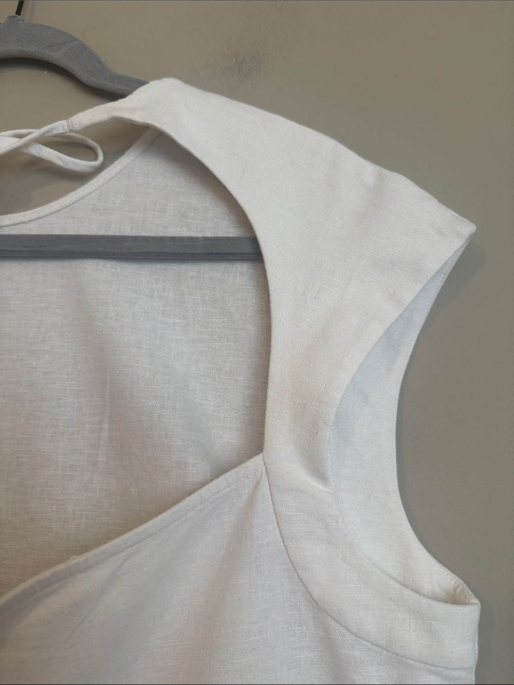 NWT- OPEN EDIT Linen Blend Shift Dress In White, size XL - Picture 8 of 11